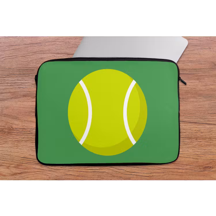 Laptop hülle - Ball – Gelb – Sport – Grün – Illustration — 2