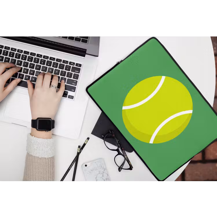 Laptop hülle - Ball – Gelb – Sport – Grün – Illustration — 3