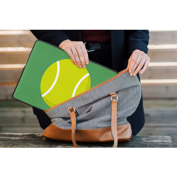 Laptop hülle - Ball – Gelb – Sport – Grün – Illustration — 4