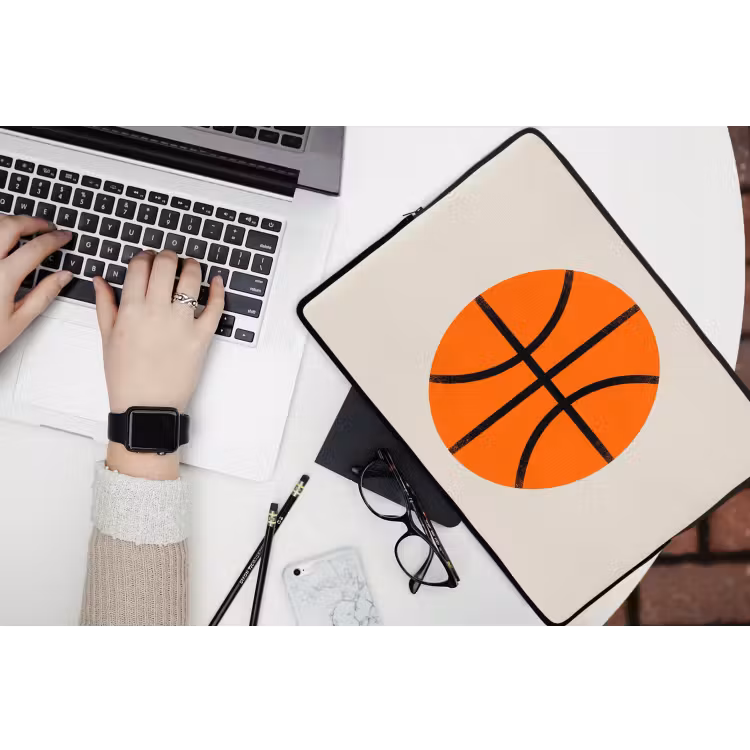 Laptop hülle - Basketball – Ball – Sport – Illustration – Orange — 3