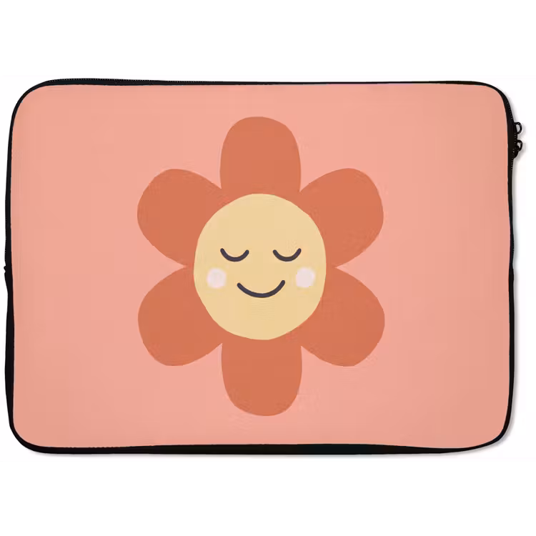 Laptop hülle - Blumen – Zeichentrickfilm – Kind – Rosa — 1