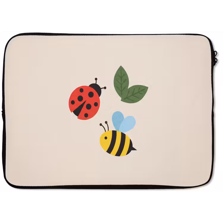 Laptop hülle - Insekt – Blatt – Natur – Verspielt – Illustration — 1