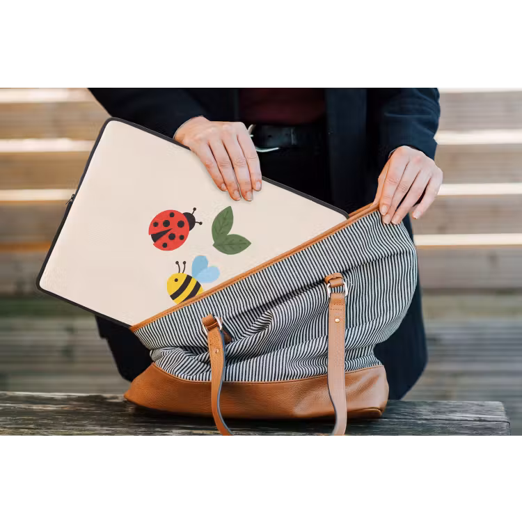 Laptop hülle - Insekt – Blatt – Natur – Verspielt – Illustration — 4