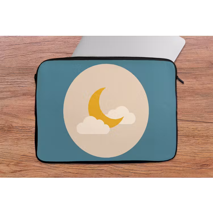 Laptop hülle - Mond – Wolken – Natur – Abstrakt – Gelb — 2