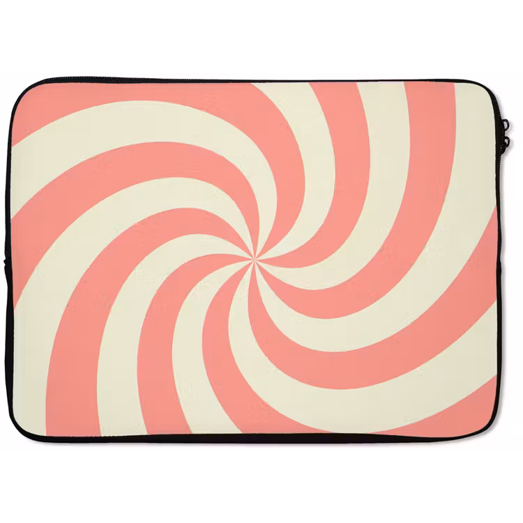 Laptop hülle - Spirale – Muster – Abstrakt – Rosa – Beige — 1
