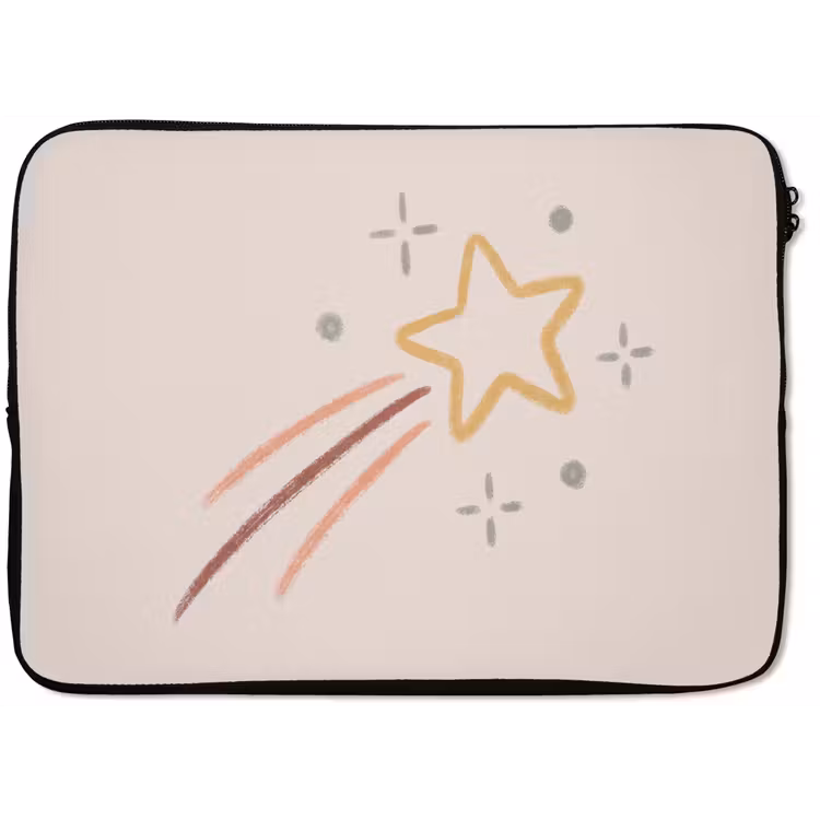 Laptop hülle - Stern – Fallend – Illustration – Pastell — 1