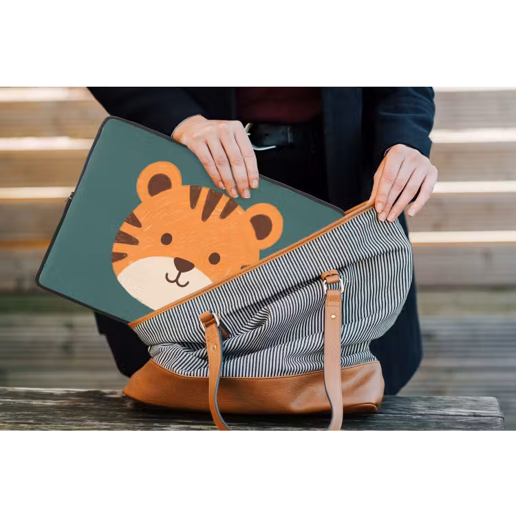 Laptop hülle - Tiere – Kopf – Orange – Illustration – Modern — 4