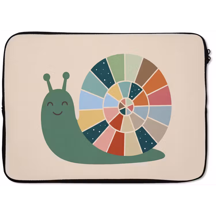 Laptop hülle - Tiere – Schnecke – Bunt – Illustration — 1