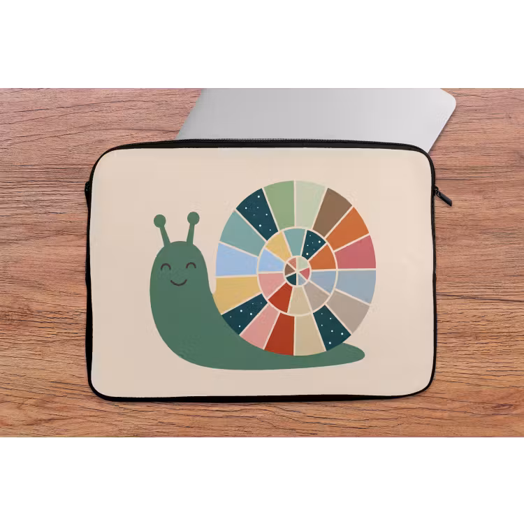 Laptop hülle - Tiere – Schnecke – Bunt – Illustration — 2