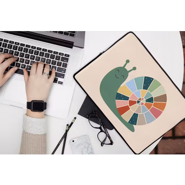 Laptop hülle - Tiere – Schnecke – Bunt – Illustration — 3