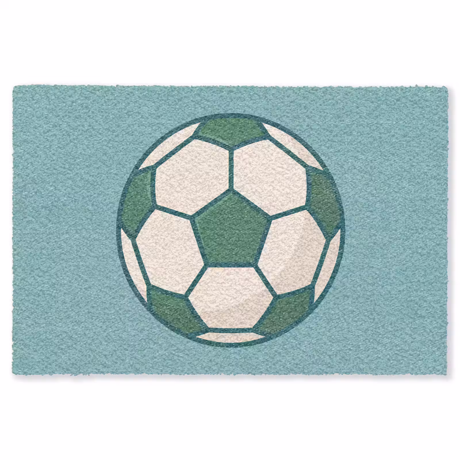Teppich - Fußball – Geometrisch – Sport – Illustration – Blaugrün — 1