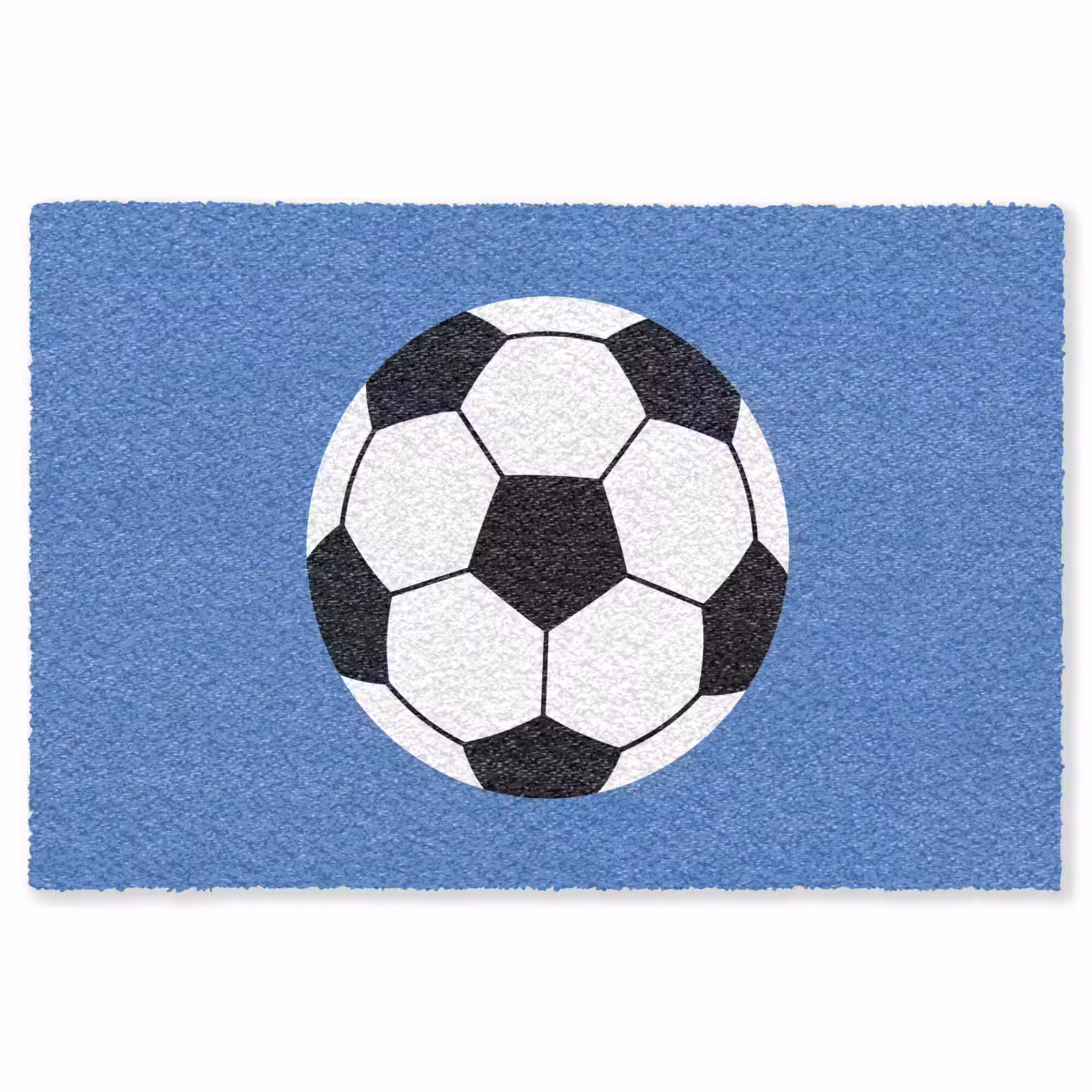 Teppich - Fußball – Schwarz-Weiß – Sport – Illustration – Blau — 1