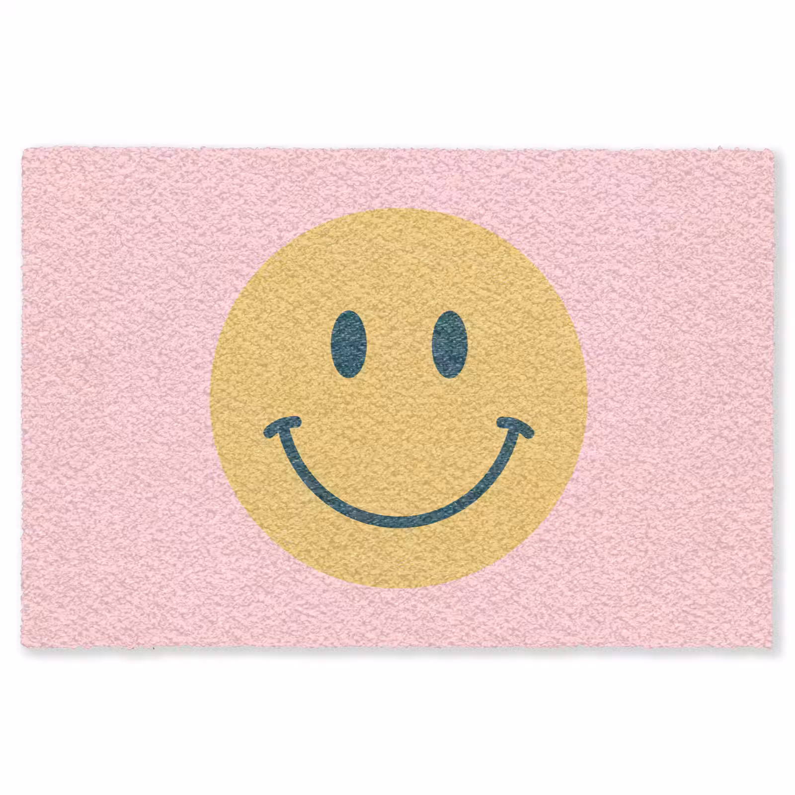 Teppich - Smiley – Gelb – Rosa – Symbol – Minimalistisch — 1