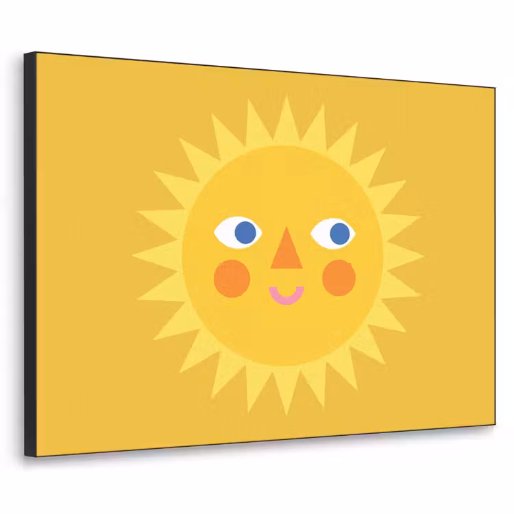 Art Frame - Sonne – Gesicht – Sommer – Illustration – Gelb — 1