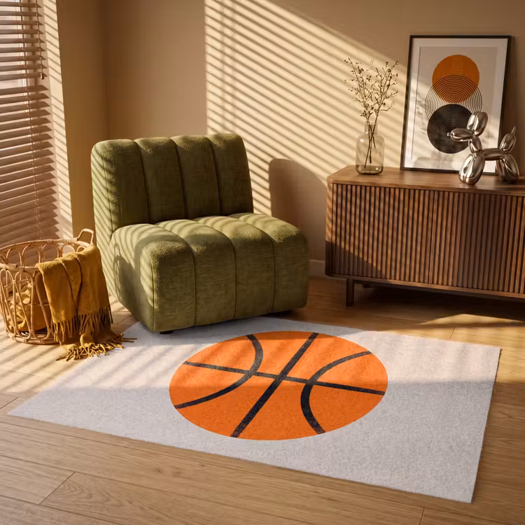 Teppich - Basketball – Ball – Sport – Illustration – Orange — 2