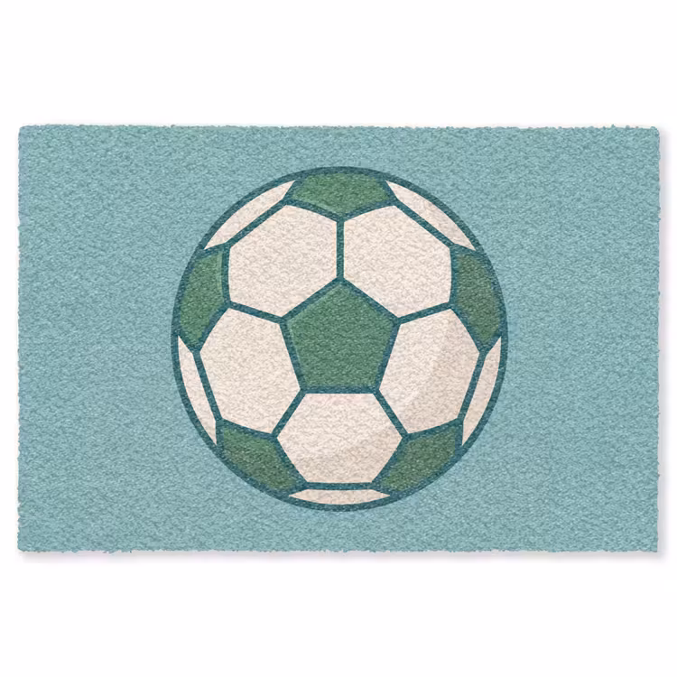 Teppich - Fußball – Geometrisch – Sport – Illustration – Blaugrün — 1