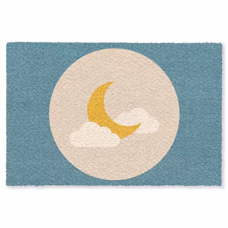Teppich - Mond – Wolken – Natur – Abstrakt – Gelb — 1