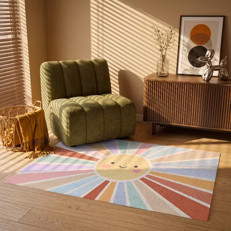 Teppich - Sonne – Strahlen – Fröhlich – Bunt – Abstrakt — 2