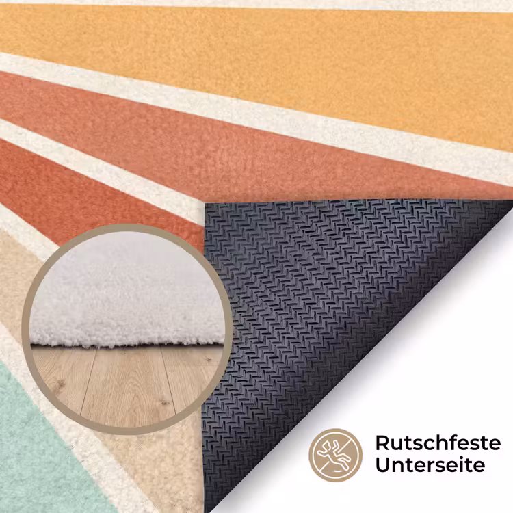 Teppich - Sonne – Strahlen – Fröhlich – Bunt – Abstrakt — 4
