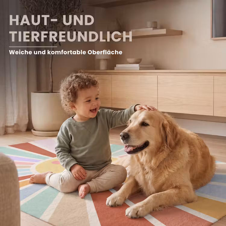 Teppich - Sonne – Strahlen – Fröhlich – Bunt – Abstrakt — 6