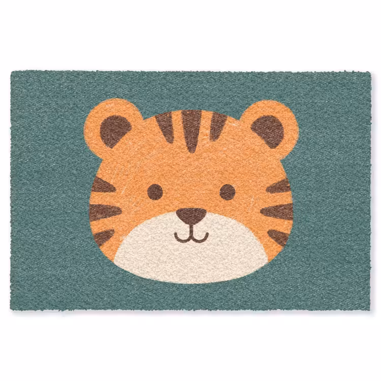 Teppich - Tiere – Kopf – Orange – Illustration – Modern — 1
