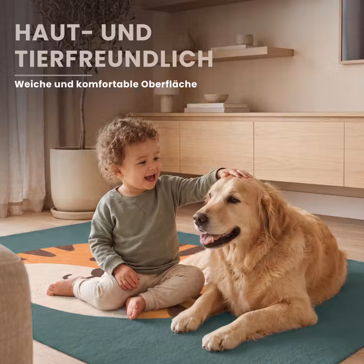 Teppich - Tiere – Kopf – Orange – Illustration – Modern — 6