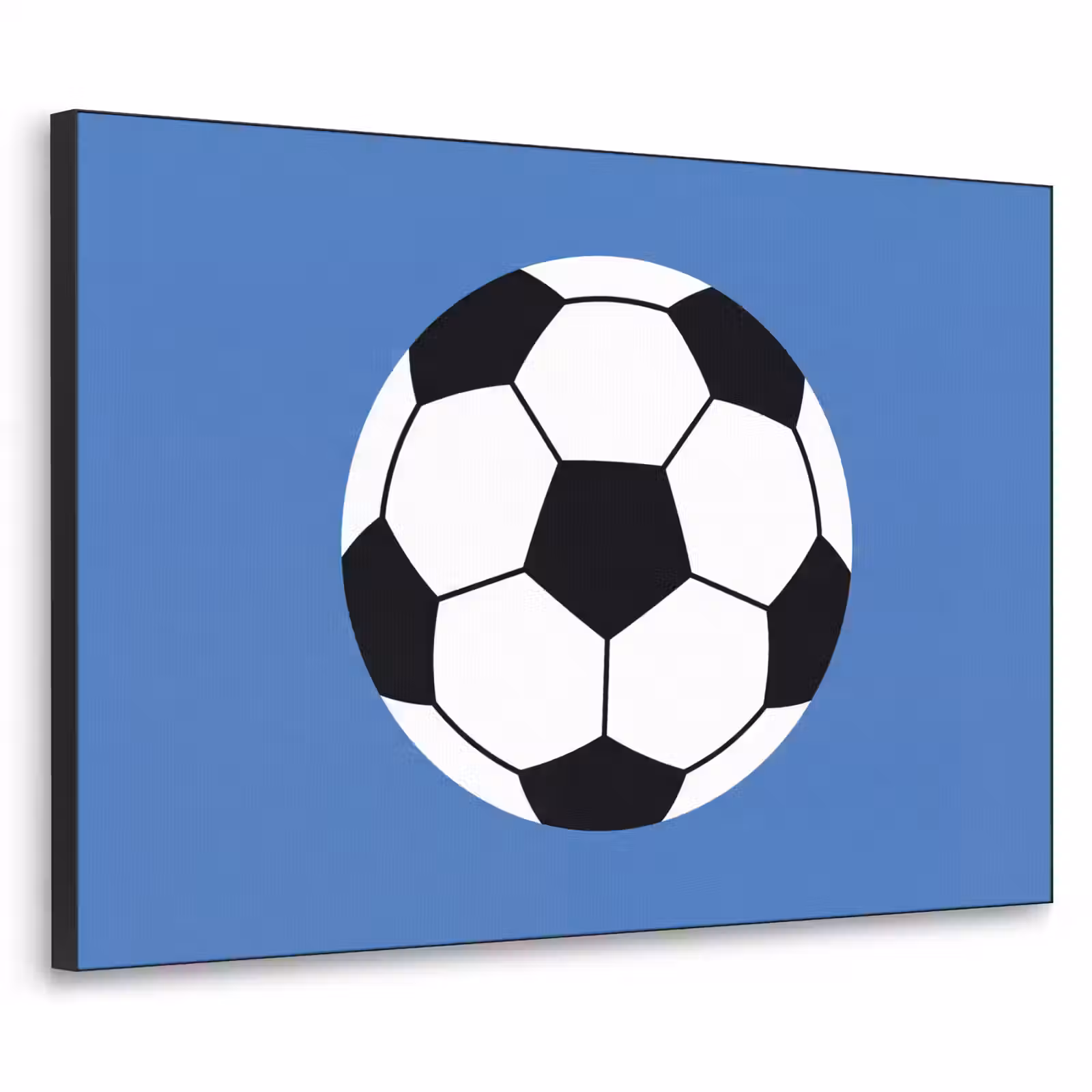 Art Frame - Fußball – Schwarz-Weiß – Sport – Illustration – Blau — 1