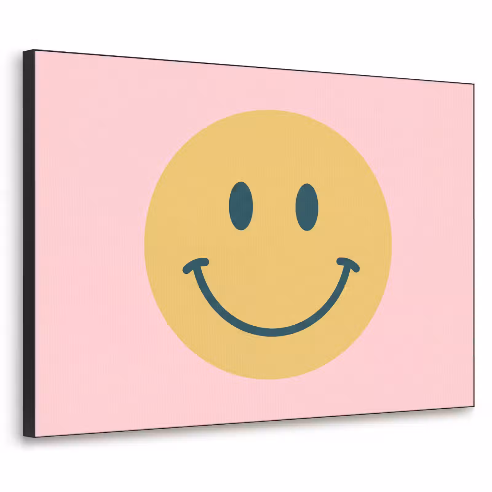 Art Frame - Smiley – Gelb – Rosa – Symbol – Minimalistisch — 1