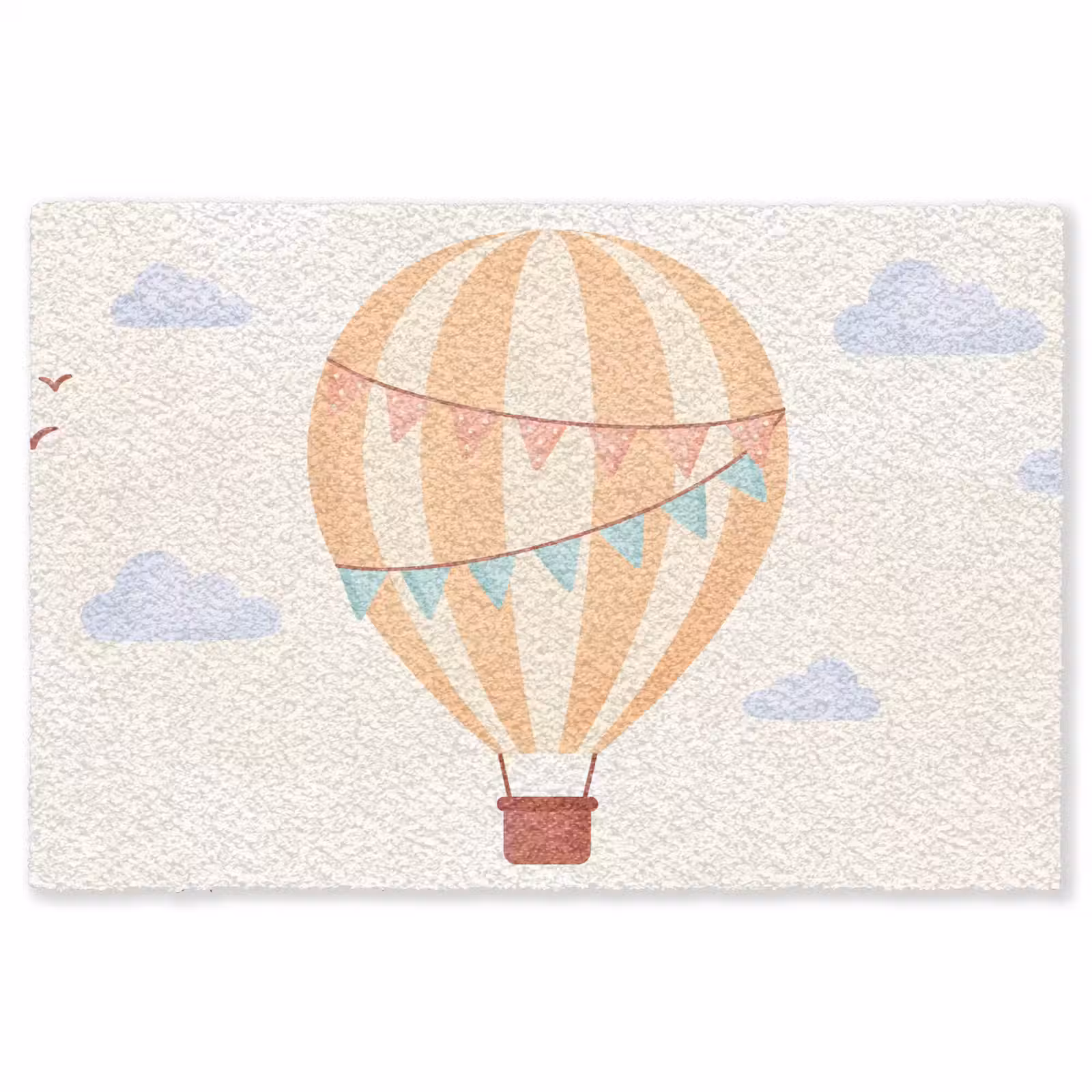 Teppich - Heißluftballon – Wolken – Illustration – Sanft – Kinderzimmer — 1