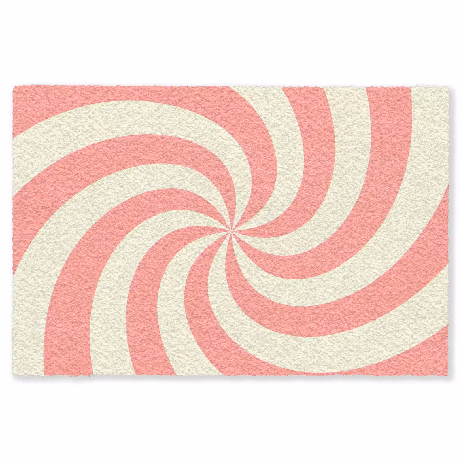 Teppich - Spirale – Muster – Abstrakt – Rosa – Beige — 1