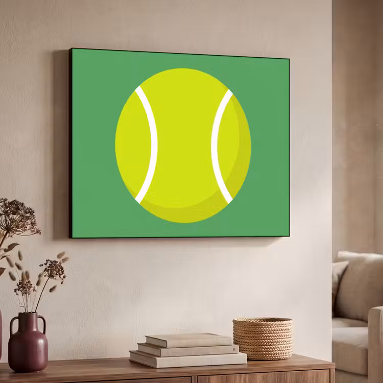 Art Frame - Ball – Gelb – Sport – Grün – Illustration — 3