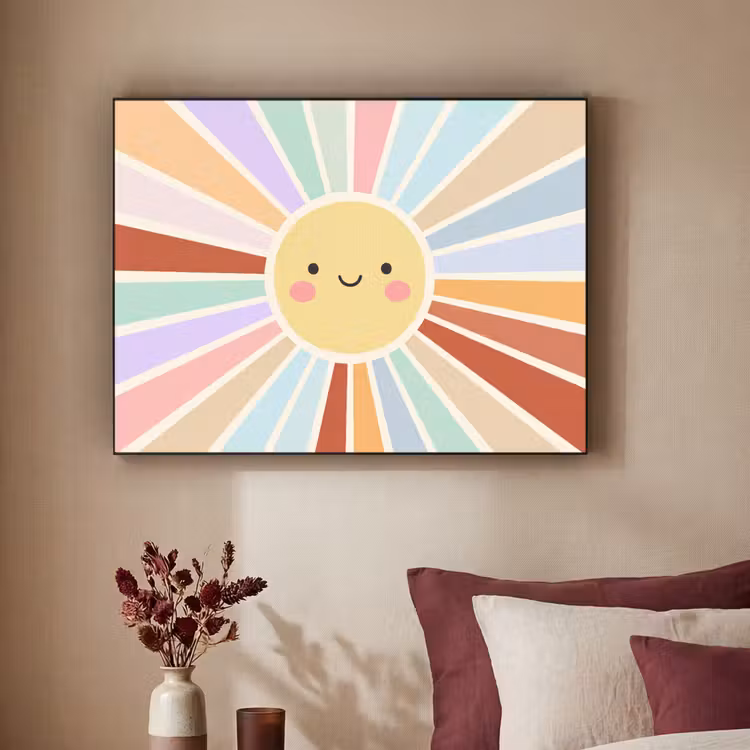 Art Frame - Sonne – Strahlen – Fröhlich – Bunt – Abstrakt — 2