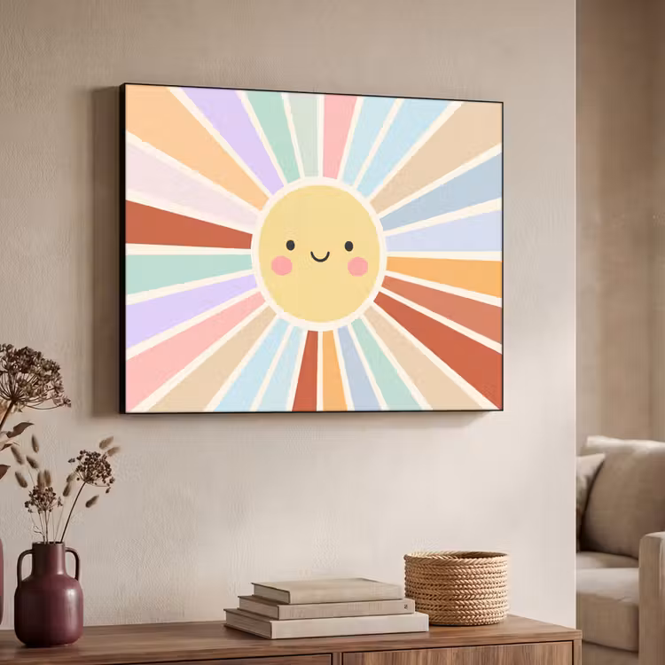 Art Frame - Sonne – Strahlen – Fröhlich – Bunt – Abstrakt — 3