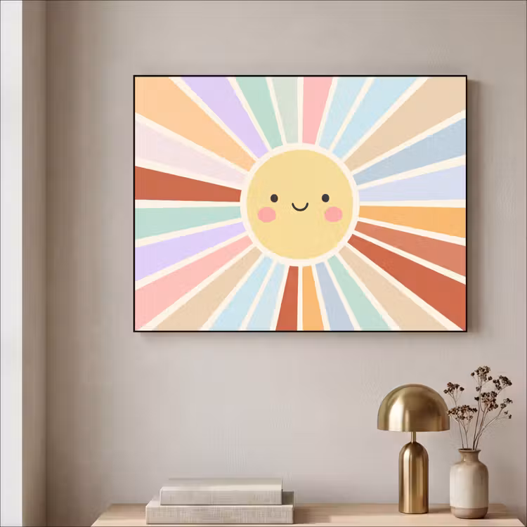 Art Frame - Sonne – Strahlen – Fröhlich – Bunt – Abstrakt — 4