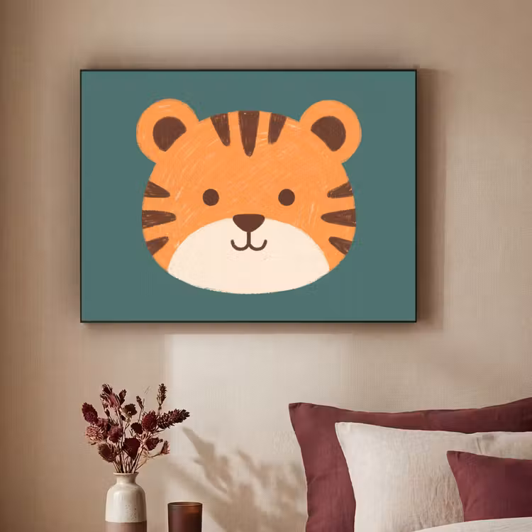 Art Frame - Tiere – Kopf – Orange – Illustration – Modern — 2