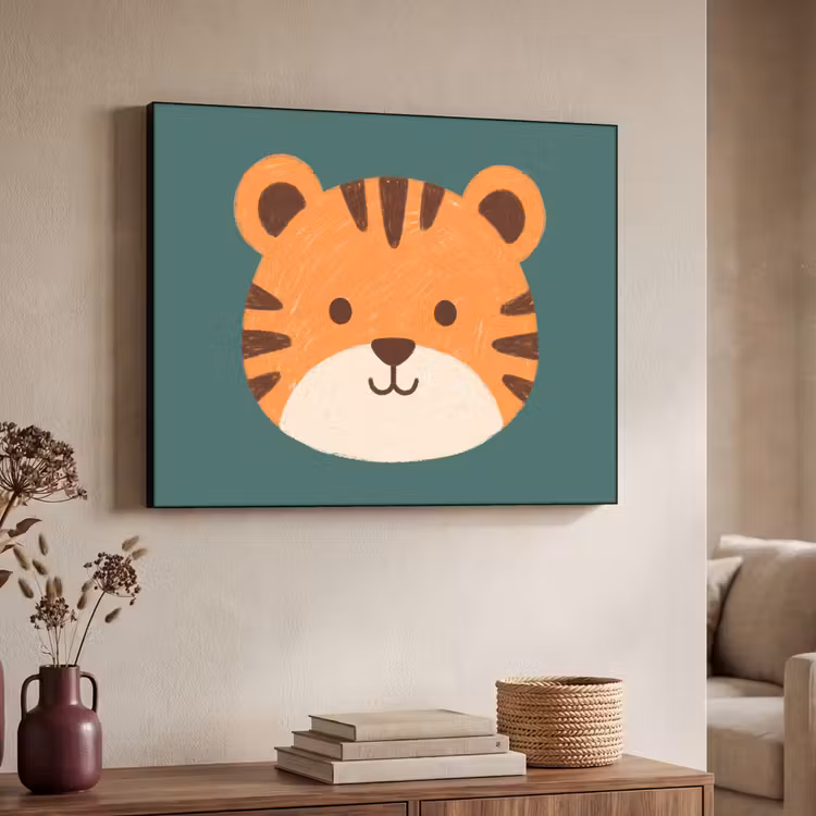 Art Frame - Tiere – Kopf – Orange – Illustration – Modern — 3