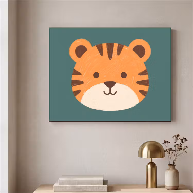 Art Frame - Tiere – Kopf – Orange – Illustration – Modern — 4