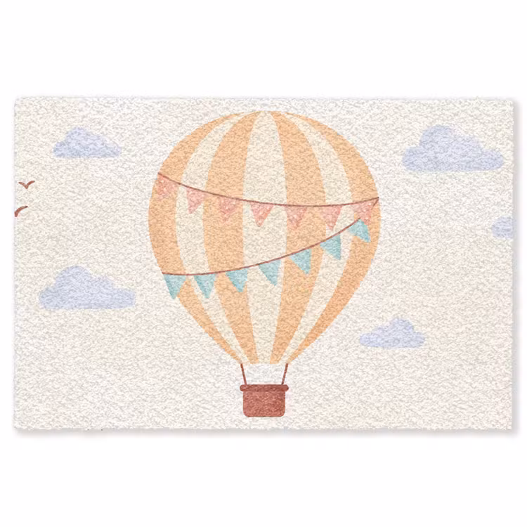 Teppich - Heißluftballon – Wolken – Illustration – Sanft – Kinderzimmer — 1