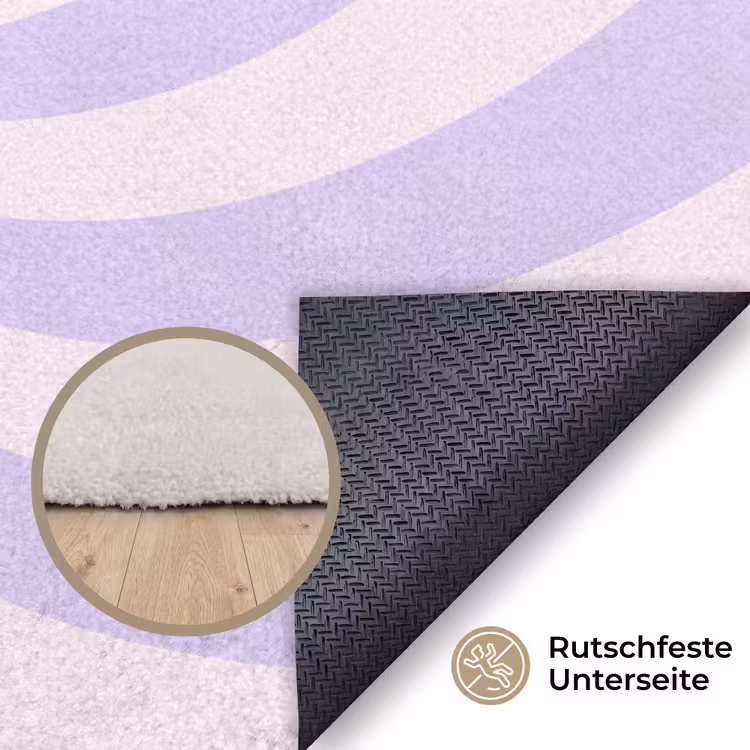 Teppich - Muster – Spirale – Abstrakt – Modern – Lila-Rosa — 4