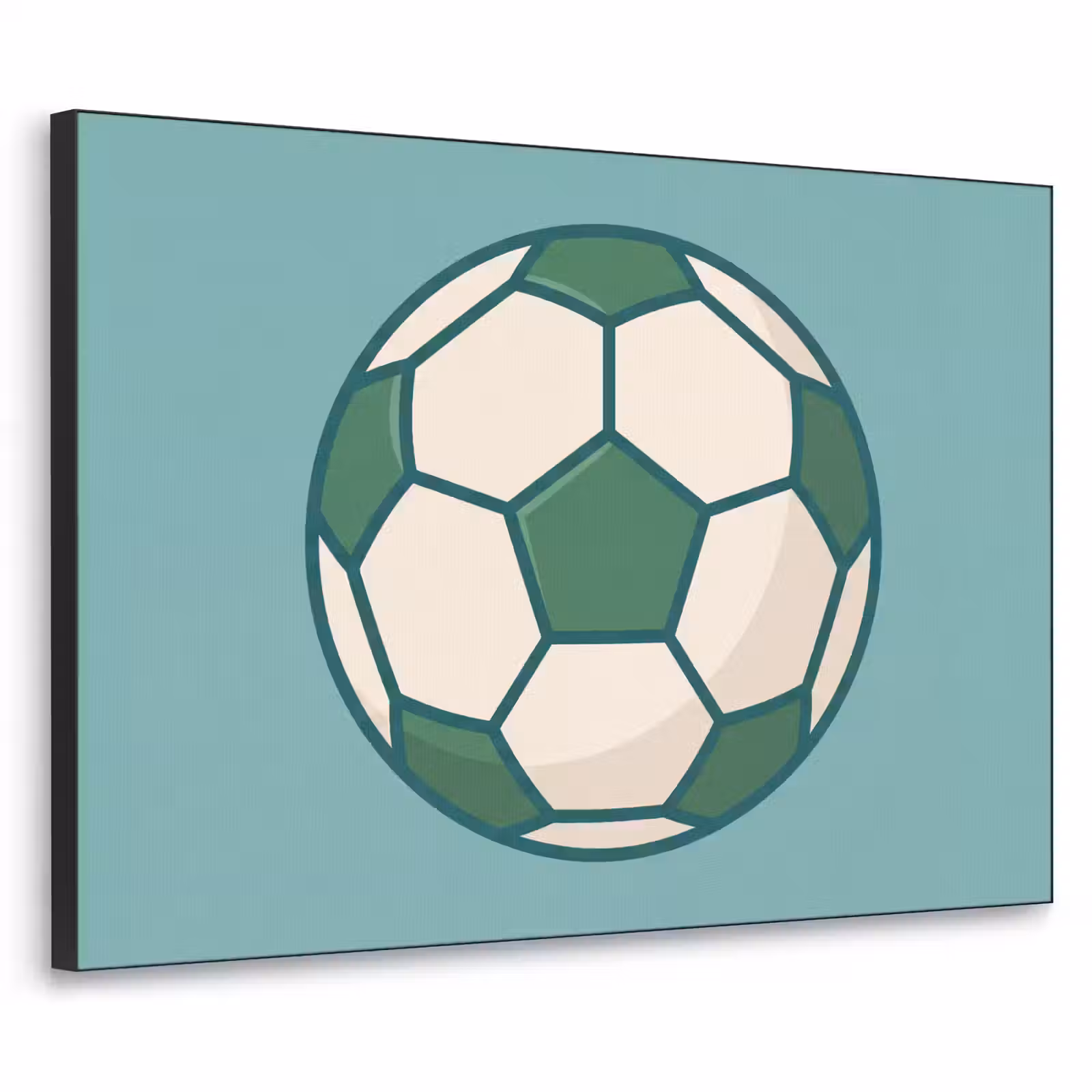Art Frame - Fußball – Geometrisch – Sport – Illustration – Blaugrün — 1