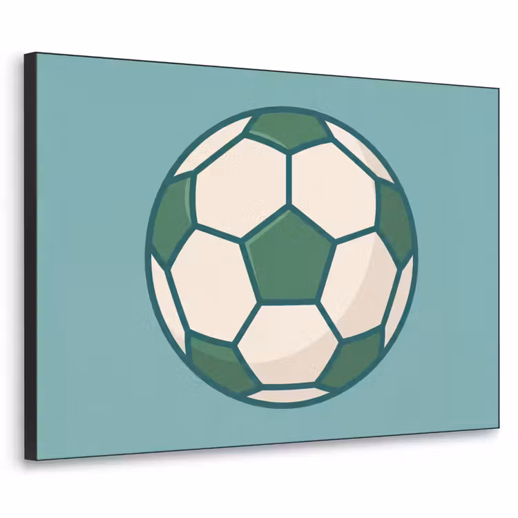 Art Frame - Fußball – Geometrisch – Sport – Illustration – Blaugrün — 1