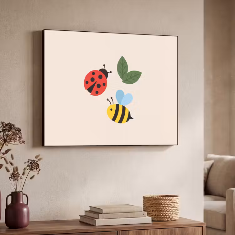 Art Frame - Insekt – Blatt – Natur – Verspielt – Illustration — 3