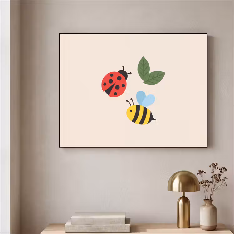Art Frame - Insekt – Blatt – Natur – Verspielt – Illustration — 4