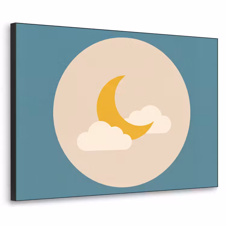 Art Frame - Mond – Wolken – Natur – Abstrakt – Gelb — 1