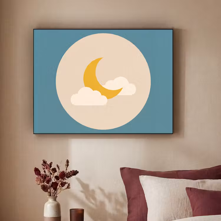 Art Frame - Mond – Wolken – Natur – Abstrakt – Gelb — 2