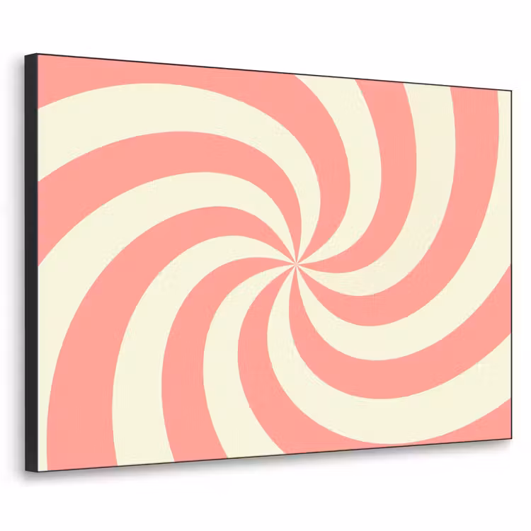 Art Frame - Spirale – Muster – Abstrakt – Rosa – Beige — 1