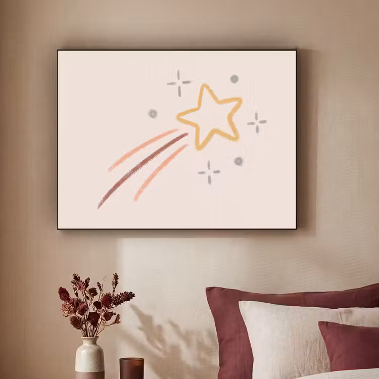 Art Frame - Stern – Fallend – Illustration – Pastell — 2