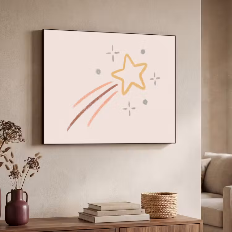 Art Frame - Stern – Fallend – Illustration – Pastell — 3