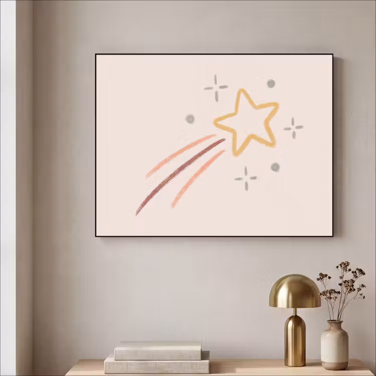 Art Frame - Stern – Fallend – Illustration – Pastell — 4