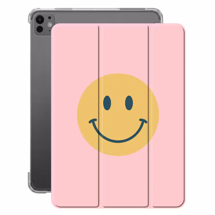 Smiley – Gelb – Rosa – Symbol – Minimalistisch — 1